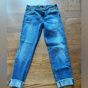 KUT from the Cloth. Amy straight leg cuffed Jean.